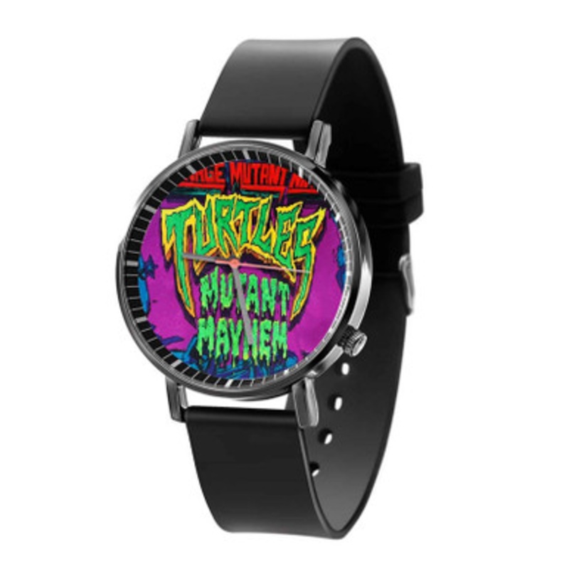 Teenage Mutant Ninja Turtles Mutant Mayhem Black Quartz Watch With Premium Gift Box for Unisex