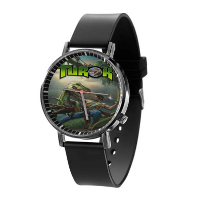 Turok Dinosaur Hunter Black Quartz Watch Unisex With Premium Gift Box