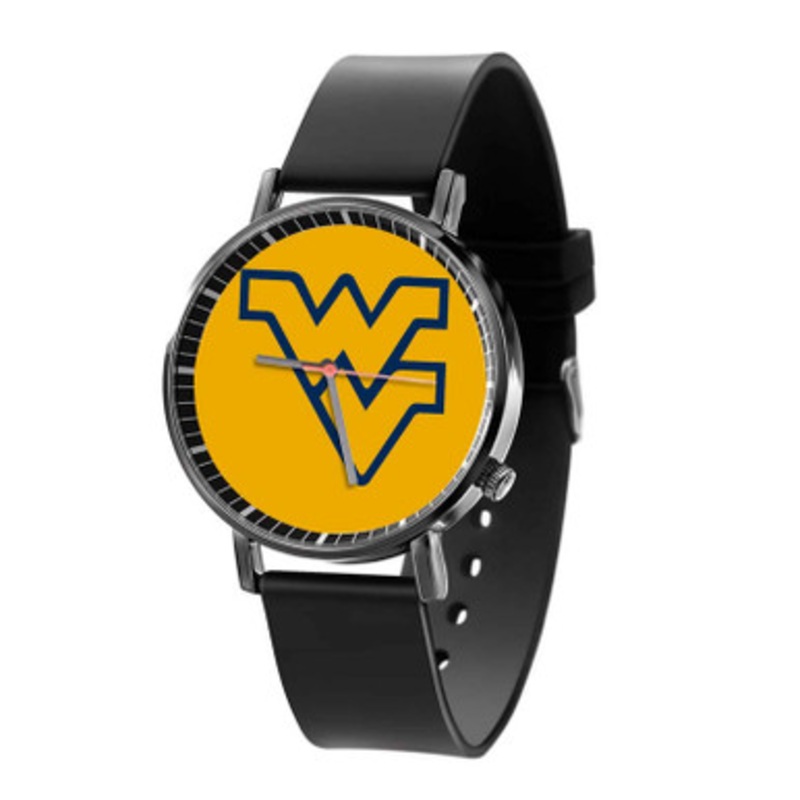 West Virginia Mountaineers Art Black Quartz Watch Unisex With Premium Gift Box