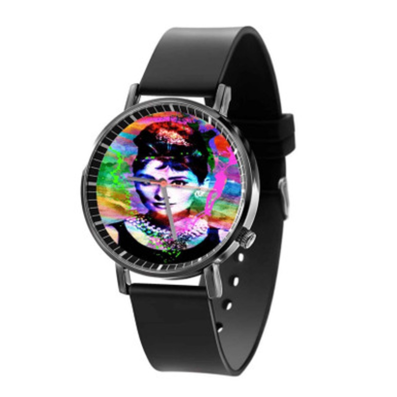 Audrey Hepburn Beauty Black Quartz Watch Unisex With Premium Gift Box