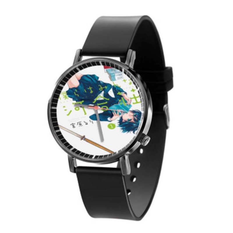 Bokura wa Minna Kawaisou Black Quartz Watch With Premium Gift Box for Unisex