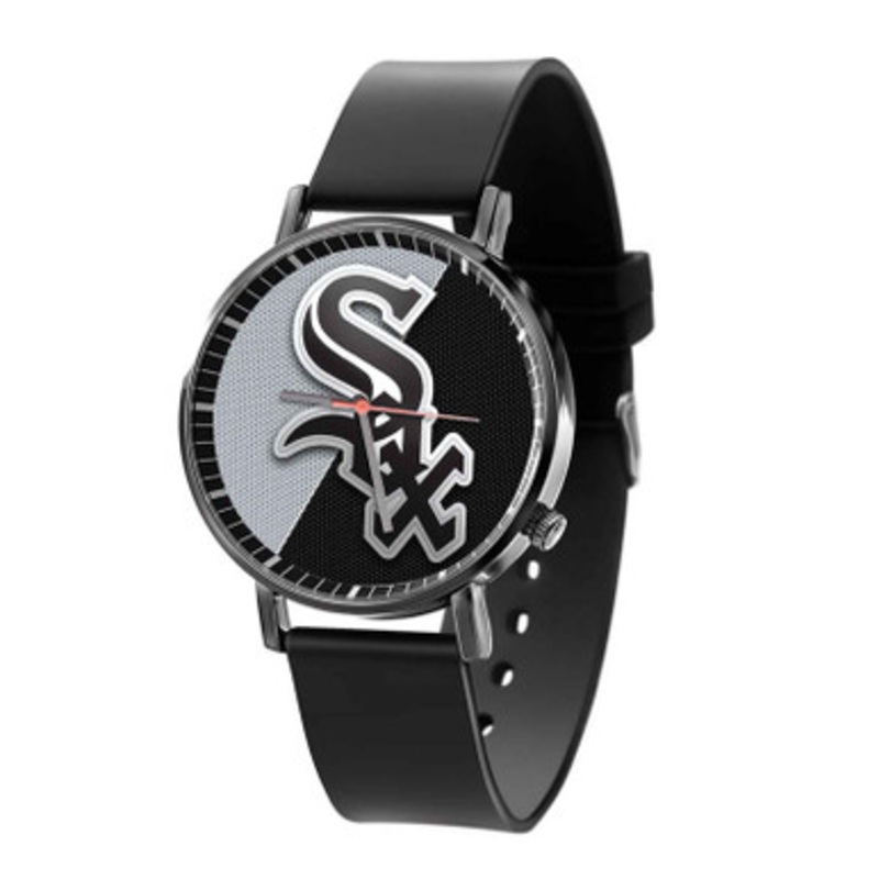 Chicago White Sox MLB Black Quartz Watch Unisex With Premium Gift Box