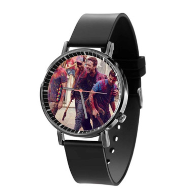 Coldplay Hymn For The Weekend Colorful Black Quartz Watch Unisex With Premium Gift Box