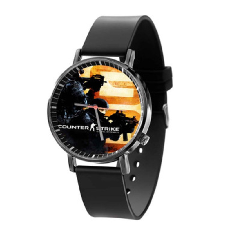 Counter Strike Global Offensive Black Quartz Watch Unisex With Premium Gift Box