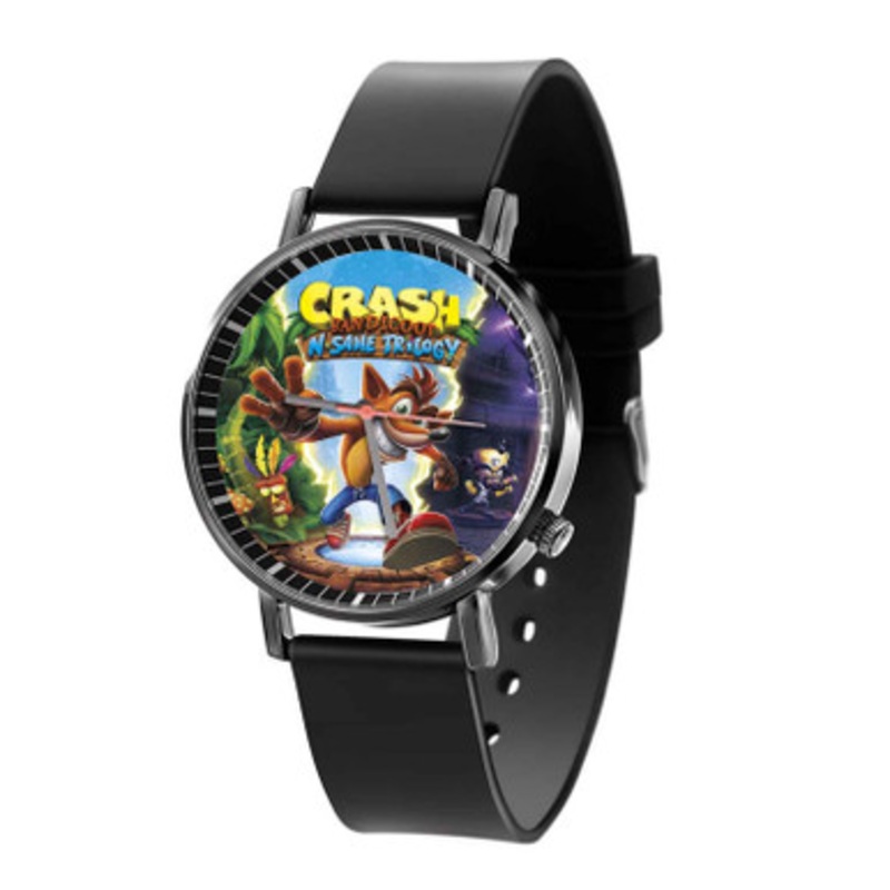 Crash Bandicoot Black Quartz Watch Unisex With Premium Gift Box
