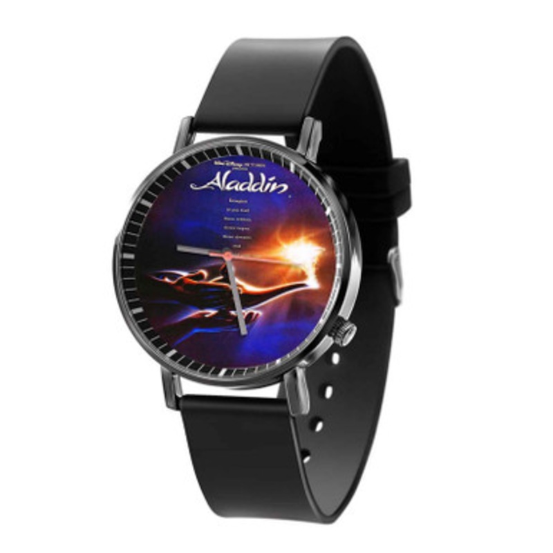 Disney Aladdin Lamp Black Quartz Watch Unisex With Premium Gift Box