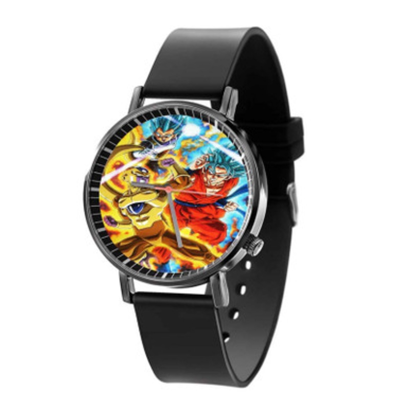 Dragon Ball Super Saiyan God Blue Unisex Black Quartz Watch With Premium Gift Box