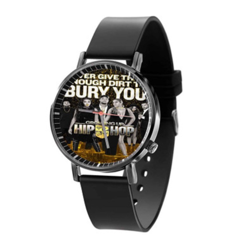 Growing Up Hip Hop Black Quartz Watch With Premium Gift Box for Unisex