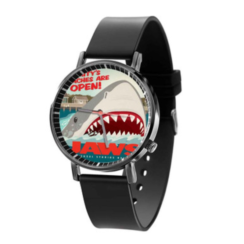 Jaws Black Quartz Watch With Premium Gift Box for Unisex