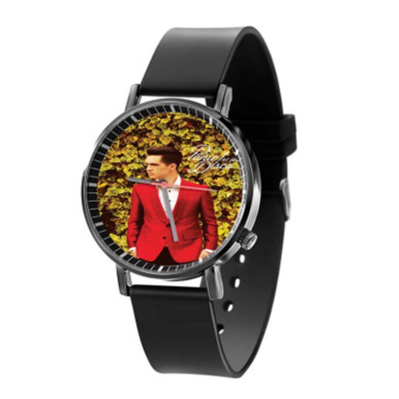 Panic at the Disco Death of a Bachelor Leaf Background Black Quartz Watch Unisex With Premium Gift Box