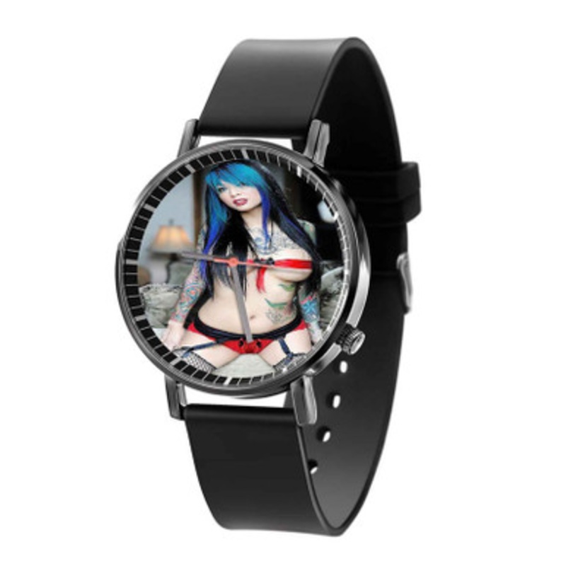Scarlett Lash Black Quartz Watch Unisex With Premium Gift Box