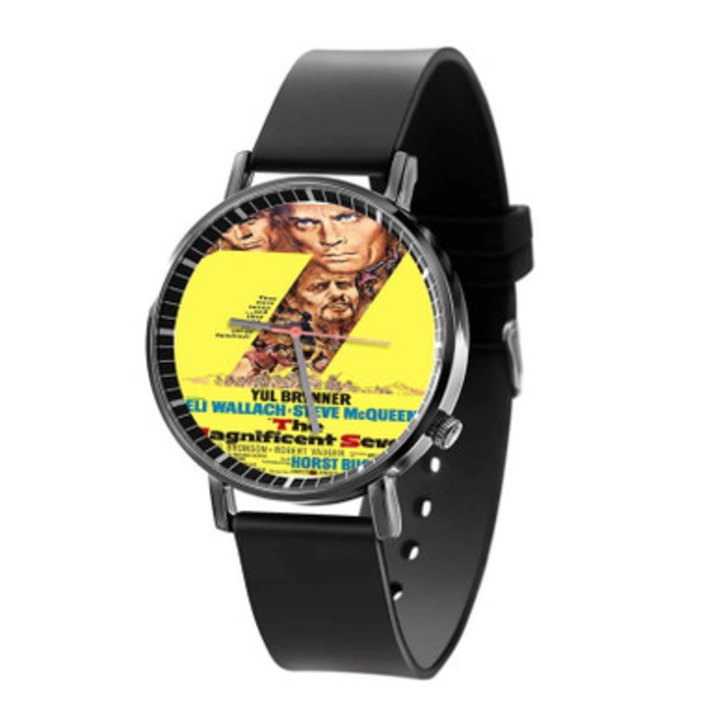The Magnificent Seven Black Quartz Watch Unisex With Premium Gift Box