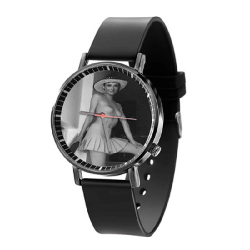 Audrey Hepburn Black Quartz Watch Unisex With Premium Gift Box