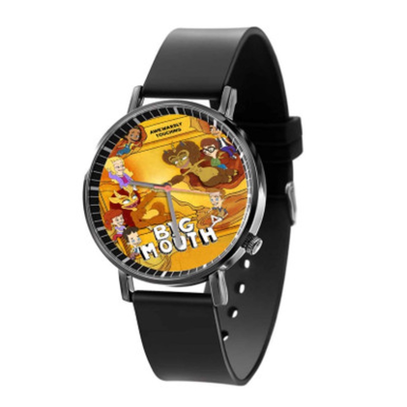 Big Mouth Art Black Quartz Watch Unisex With Premium Gift Box