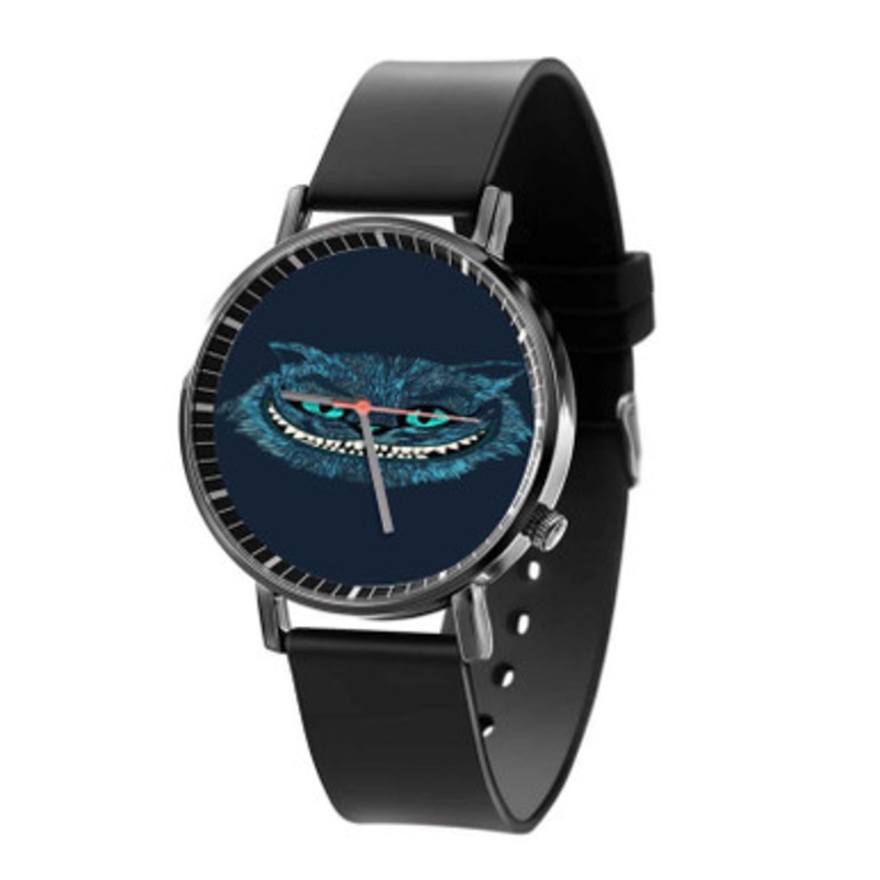 Cheshire Cat Blue Alice in Wonderland Black Quartz Watch Unisex With Premium Gift Box
