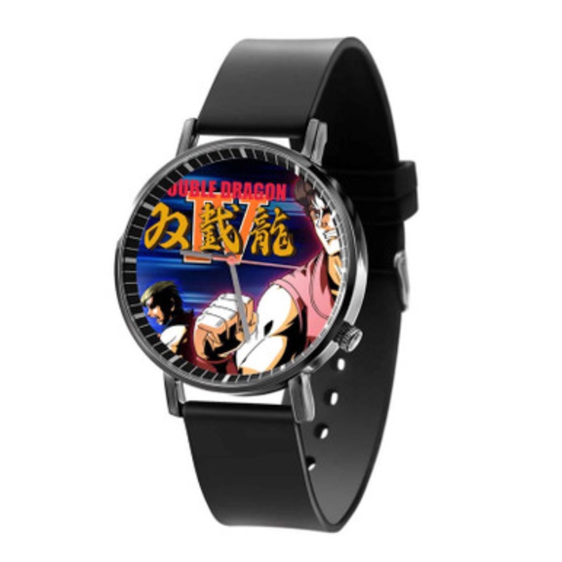 Double Dragon IV Black Quartz Watch Unisex With Premium Gift Box