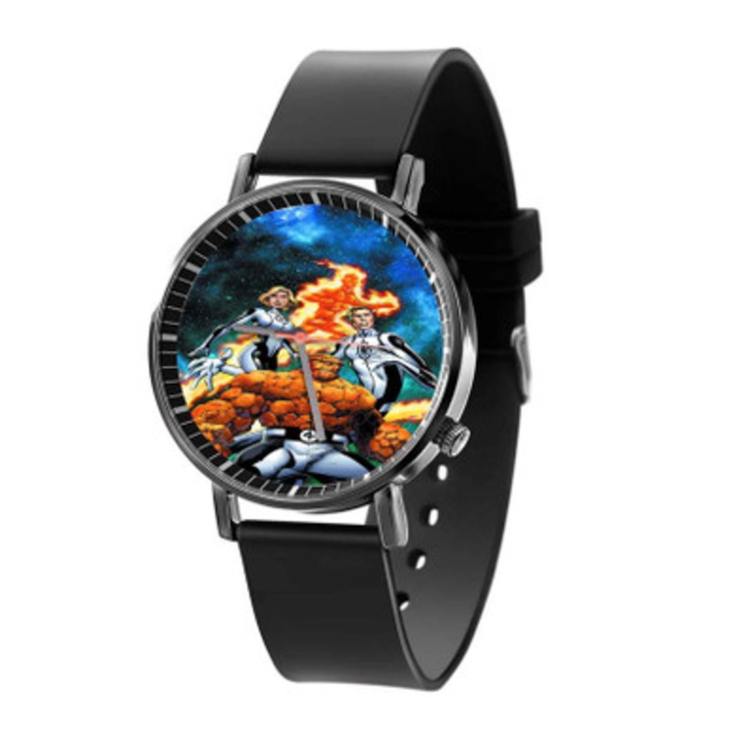 Fantastic Four Marvel Unisex Black Quartz Watch With Premium Gift Box