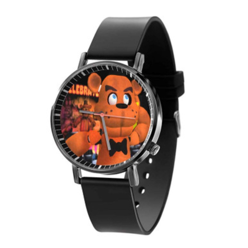 Freddy Fazbear Five Nights at Freddy s Unisex Black Quartz Watch With Premium Gift Box