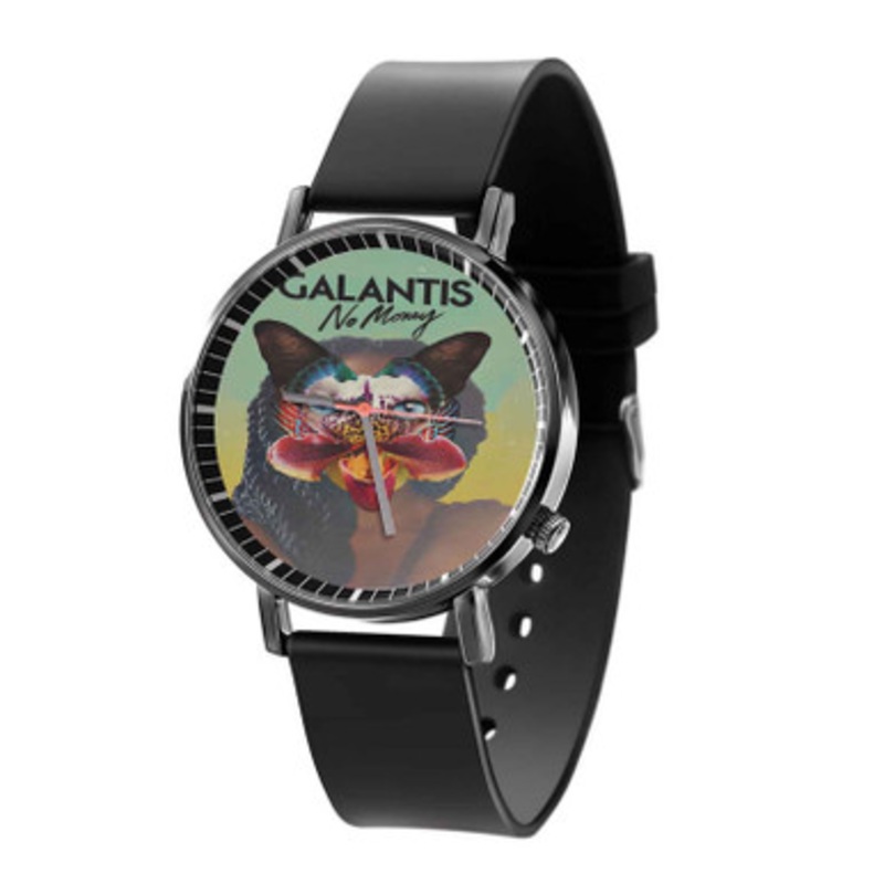 Galantis No Money Black Quartz Watch Unisex With Premium Gift Box