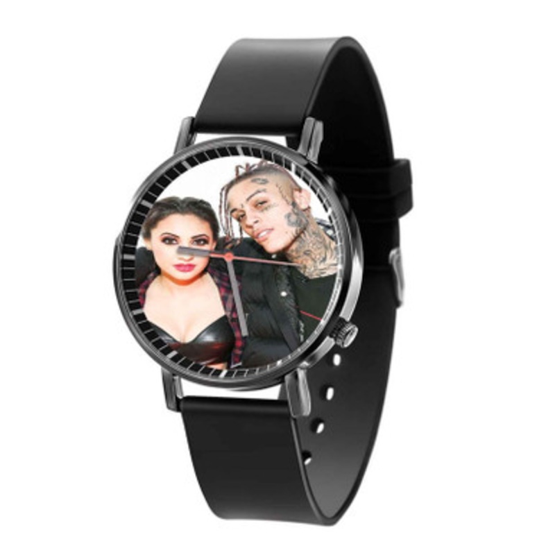 Lil Skies Francia Raisa Black Quartz Watch With Premium Gift Box for Unisex