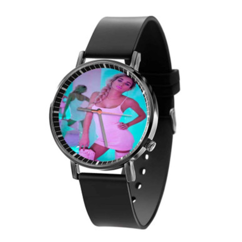 Pia Mia Black Quartz Watch With Premium Gift Box for Unisex