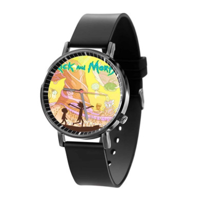 Rick and Morty Arts Black Quartz Watch Unisex With Premium Gift Box