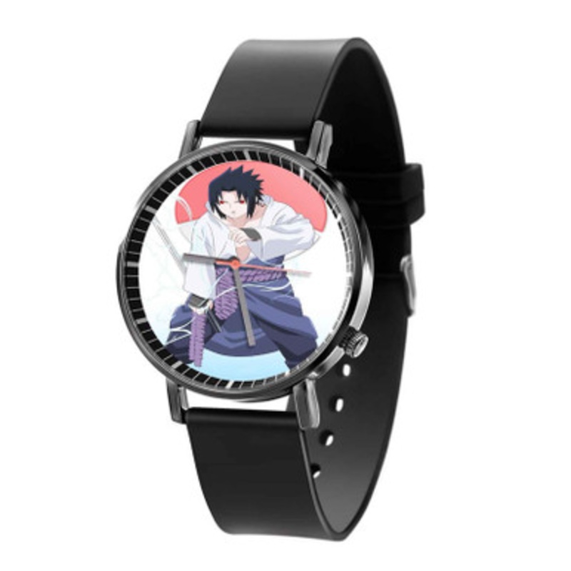 Sasuke Uchiha Naruto Black Quartz Watch Unisex With Premium Gift Box
