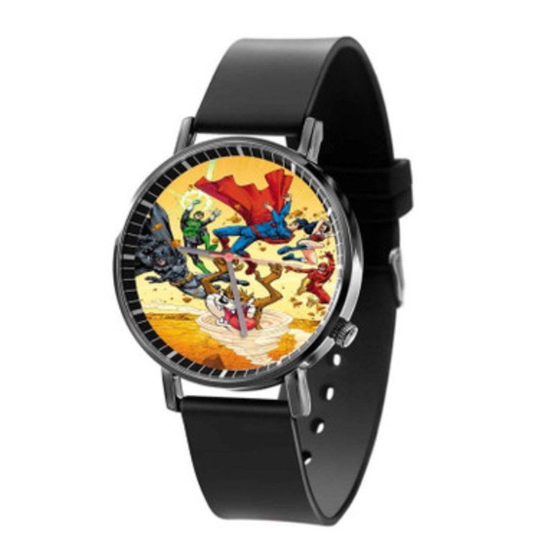 Tasmanian Devil vs Justice League DC Comics Unisex Black Quartz Watch With Premium Gift Box