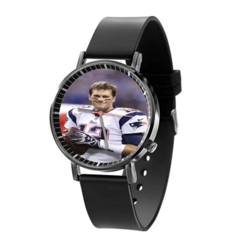 Tom Brady NFL Black Quartz Watch Unisex With Premium Gift Box