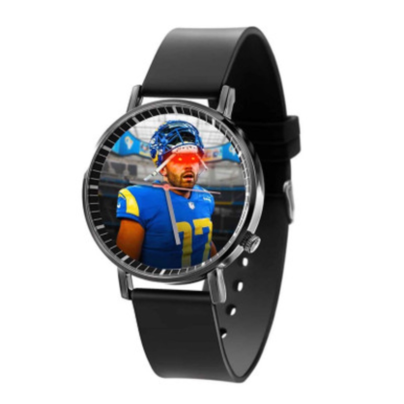 Baker Mayfield LA Rams Black Quartz Watch Unisex With Premium Gift Box