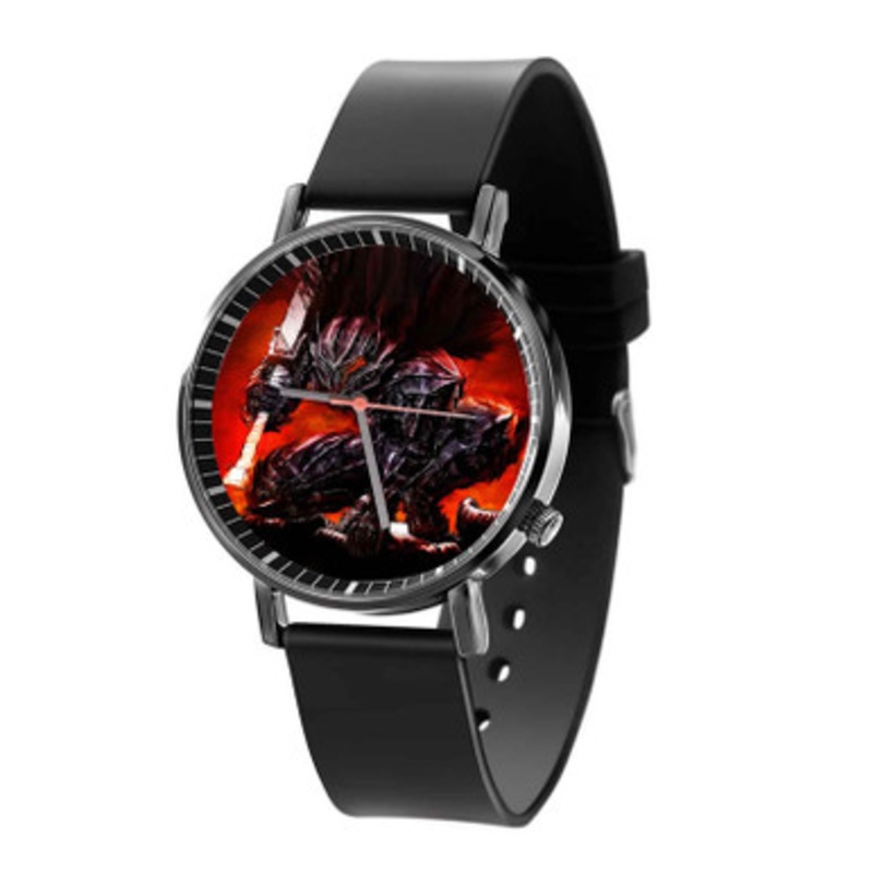 Berserk Red Fire Unisex Black Quartz Watch With Premium Gift Box