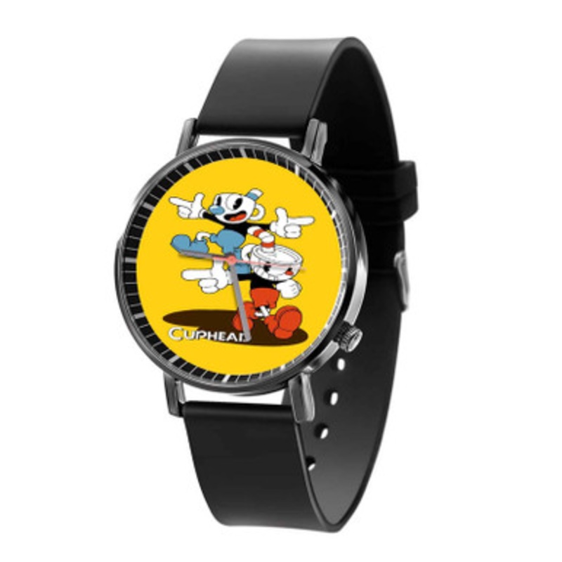 Cuphead Art Black Quartz Watch Unisex With Premium Gift Box