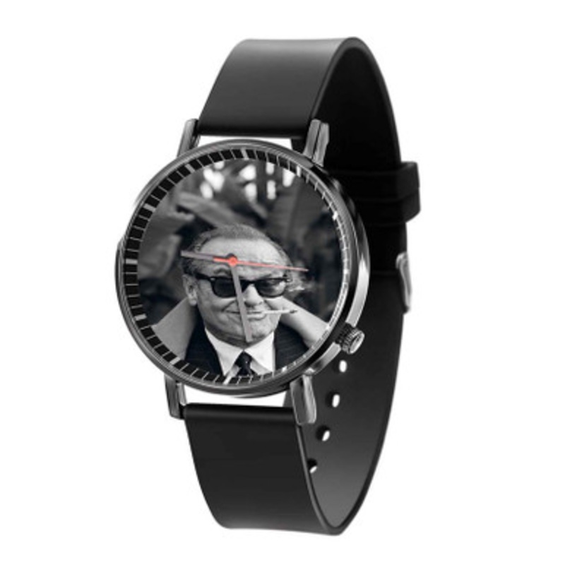Jack Nicholson Black Quartz Watch With Premium Gift Box for Unisex