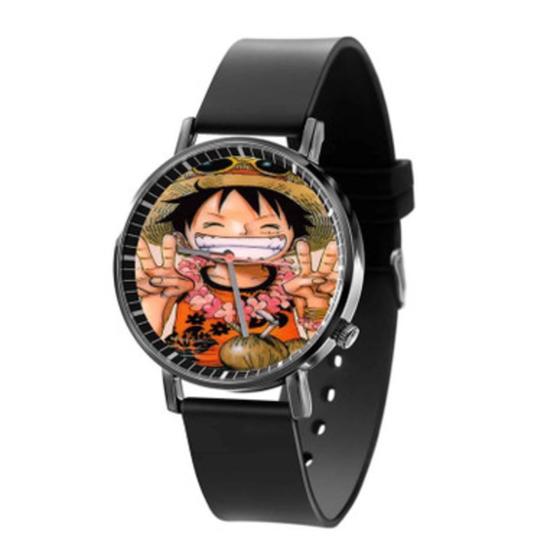 Luffy One Piece Arts Black Quartz Watch Unisex With Premium Gift Box