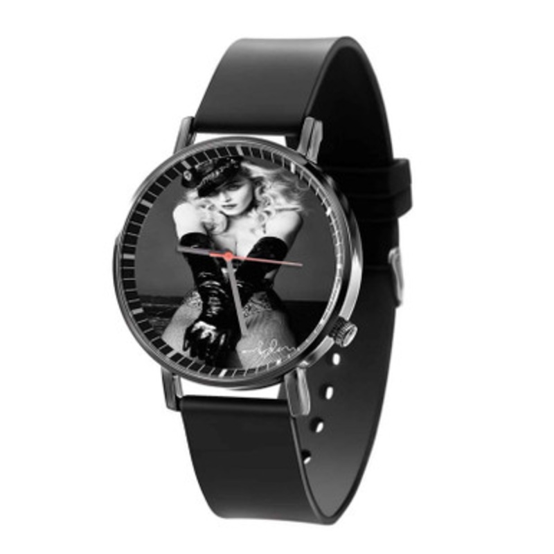 Madonna Black and White Signature Black Quartz Watch Unisex With Premium Gift Box