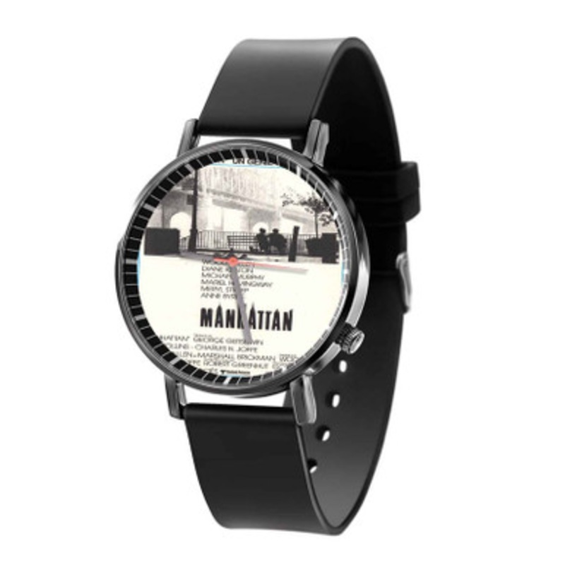 Manhattan Woody Allen Black Quartz Watch Unisex With Premium Gift Box