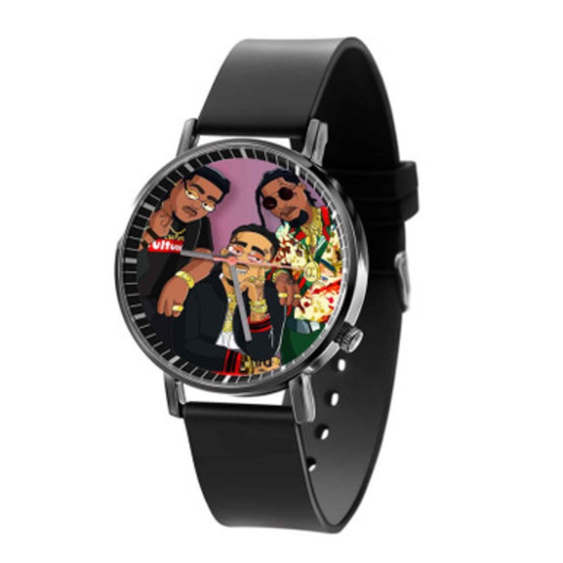 Migos Black Quartz Watch Unisex With Premium Gift Box