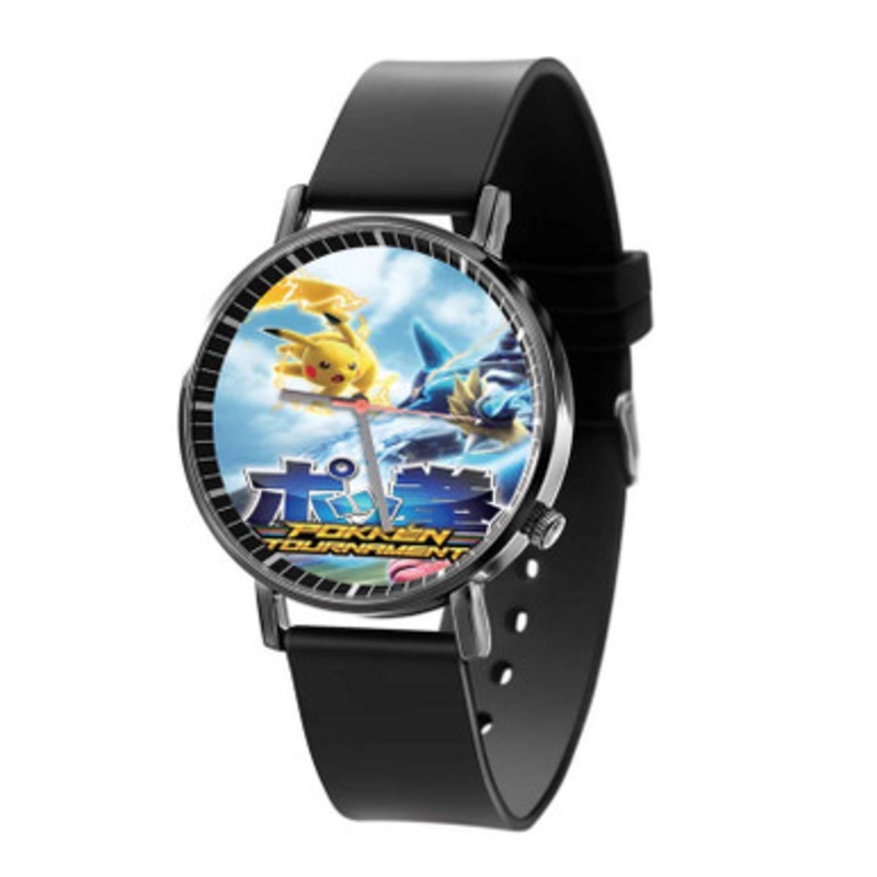 Pokken Tournament Black Quartz Watch Unisex With Premium Gift Box