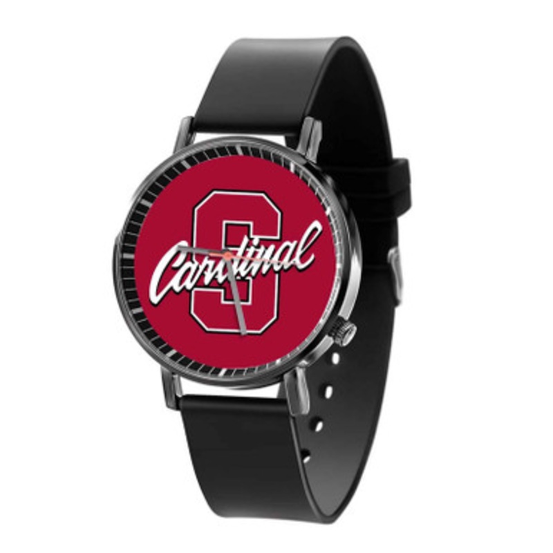 Stanford Cardinal Black Quartz Watch Unisex With Premium Gift Box