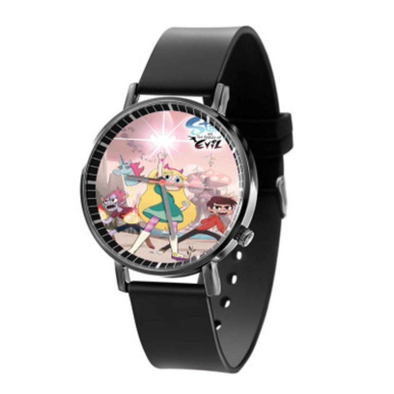 Star vs The Forces of Evil Black Quartz Watch Unisex With Premium Gift Box