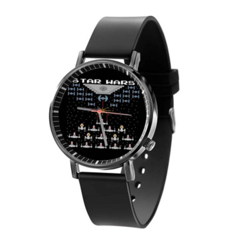 Star Wars Game 8 Bit Black Quartz Watch Unisex With Premium Gift Box