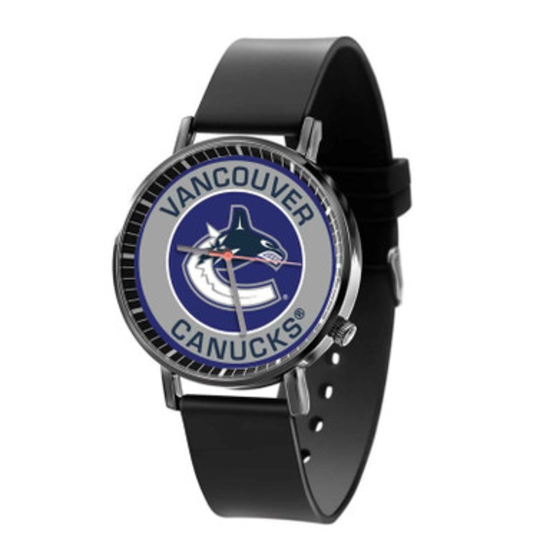 Vancouver Canucks NHL Black Quartz Watch Unisex With Premium Gift Box