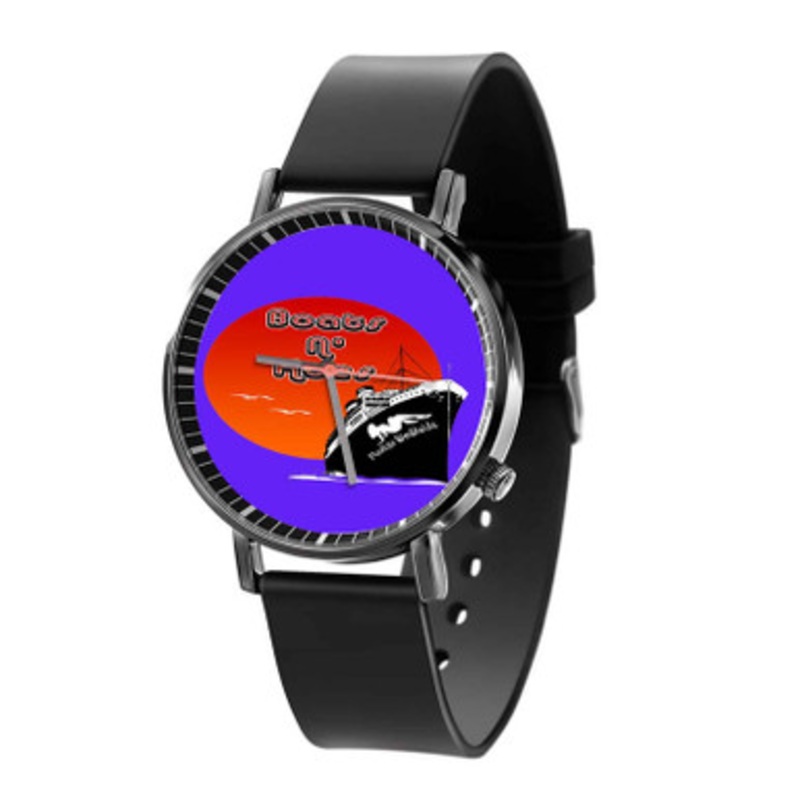 Boats N Hoes Prestige Worldwide Unisex Black Quartz Watch With Premium Gift Box