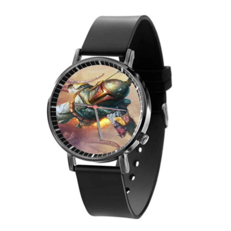 Boba Fett Star Wars Art Black Quartz Watch Unisex With Premium Gift Box