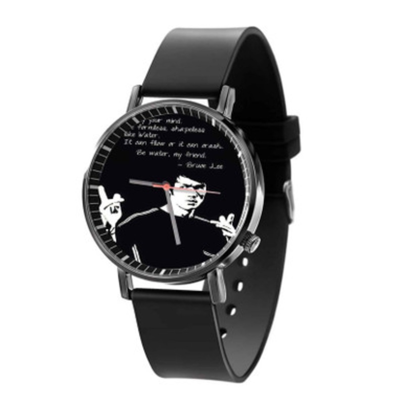 Bruce Lee Quotes Black Quartz Watch Unisex With Premium Gift Box