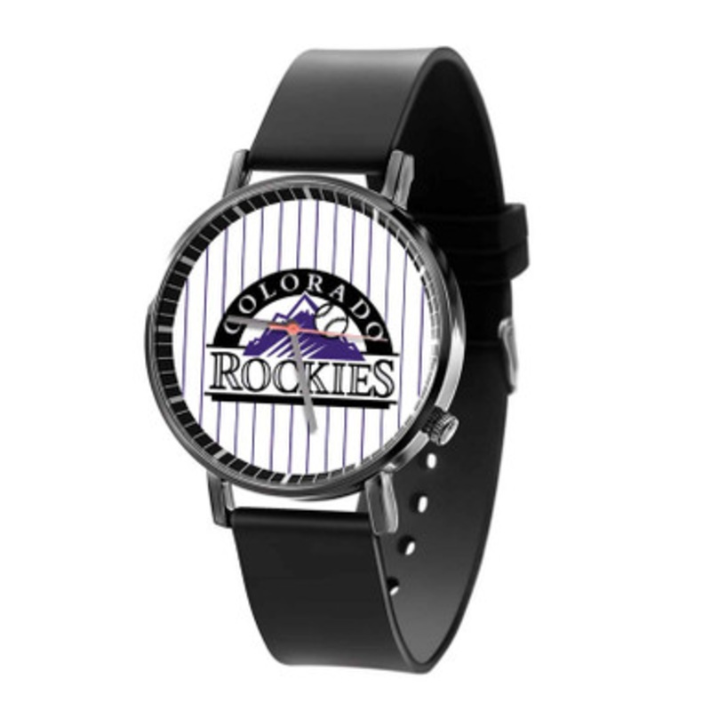 Colorado Rockies MLB Black Quartz Watch Unisex With Premium Gift Box