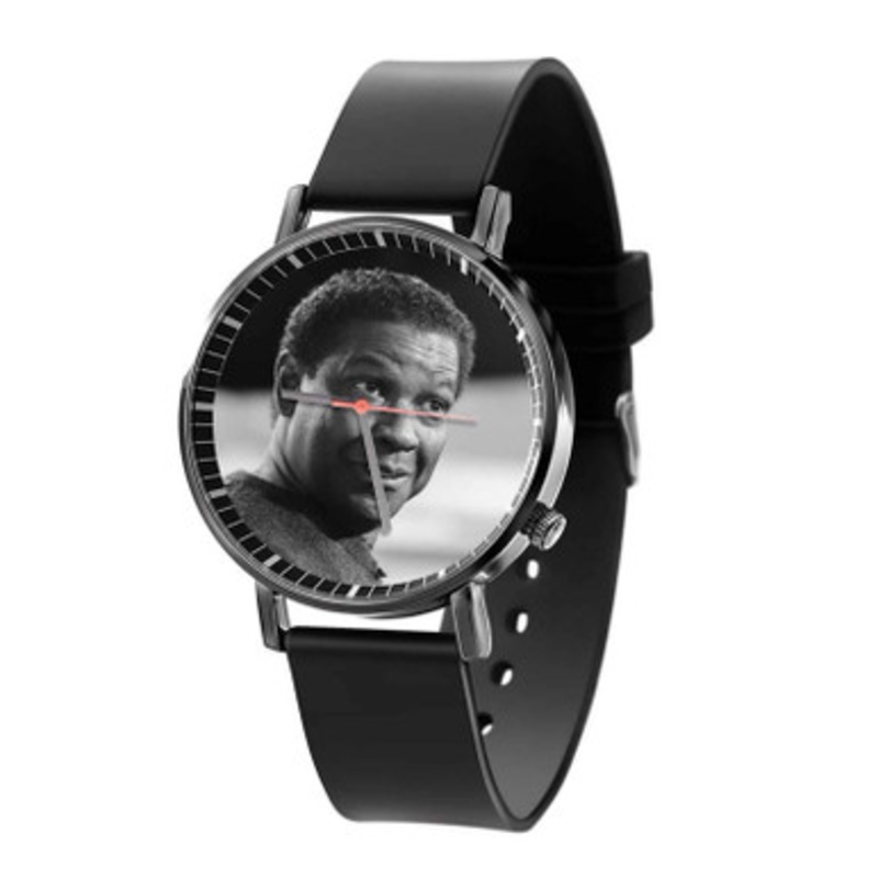 Denzel Washington Black Quartz Watch With Premium Gift Box for Unisex