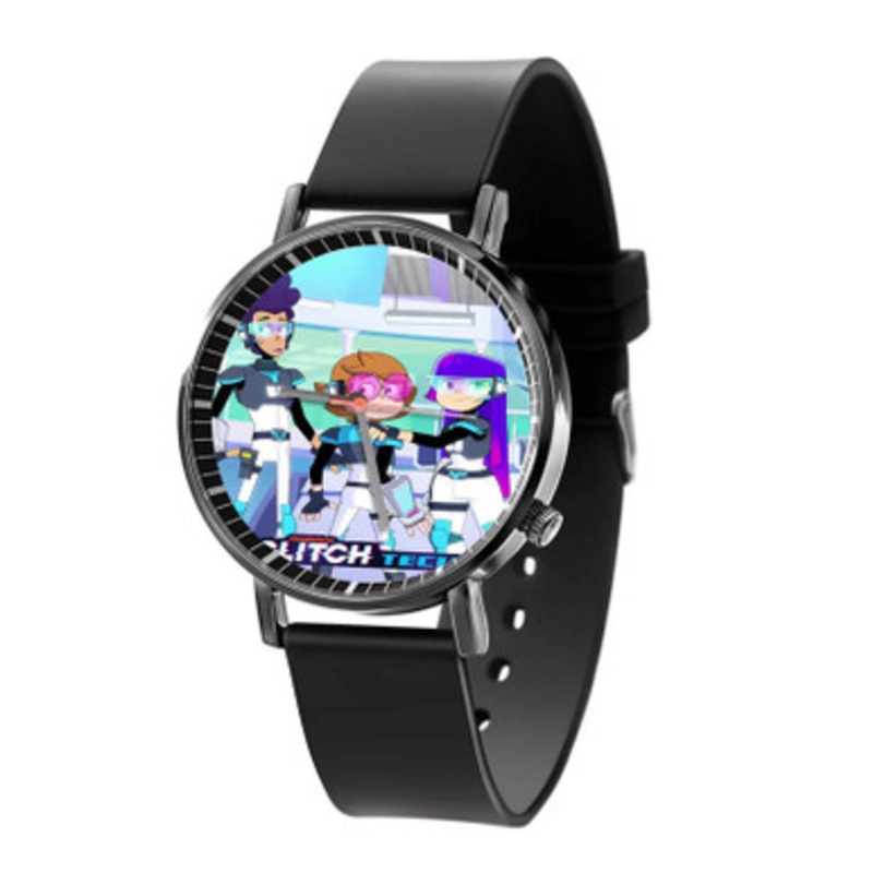 Glitch Techs Black Quartz Watch With Premium Gift Box for Unisex