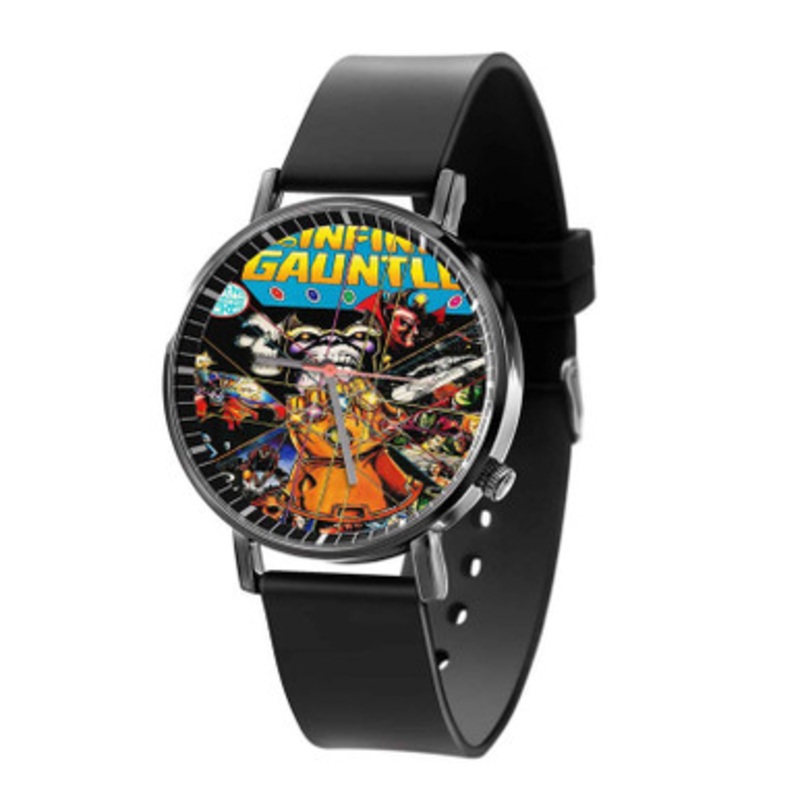 Infinity Gauntlet Marvel Comic Unisex Black Quartz Watch With Premium Gift Box