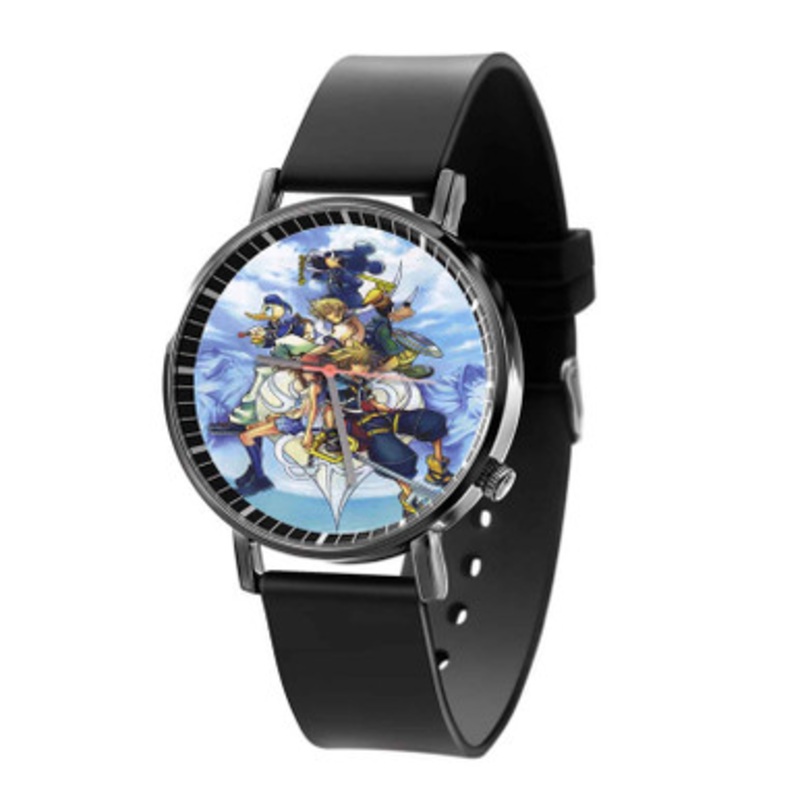 Kingdom Heart Characters Black Quartz Watch Unisex With Premium Gift Box